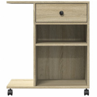 Produktbild för Skrivarställ med hjul sonoma-ek 60x40x68,5 cm