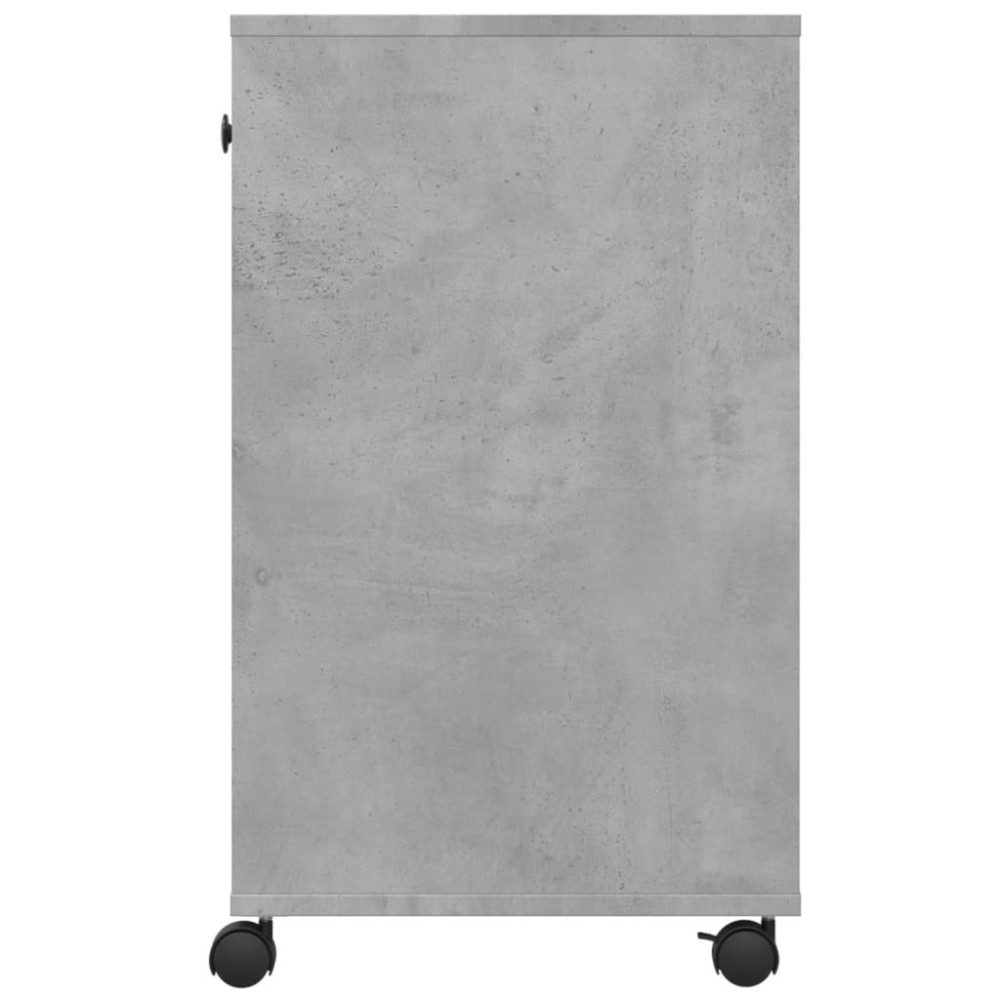 Produktbild för Skrivarställ med hjul betonggrå 60x40x68,5 cm