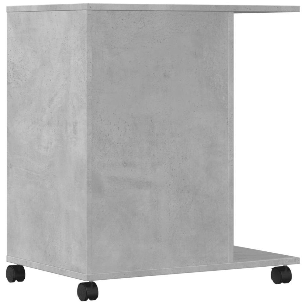 Produktbild för Skrivarställ med hjul betonggrå 60x40x68,5 cm