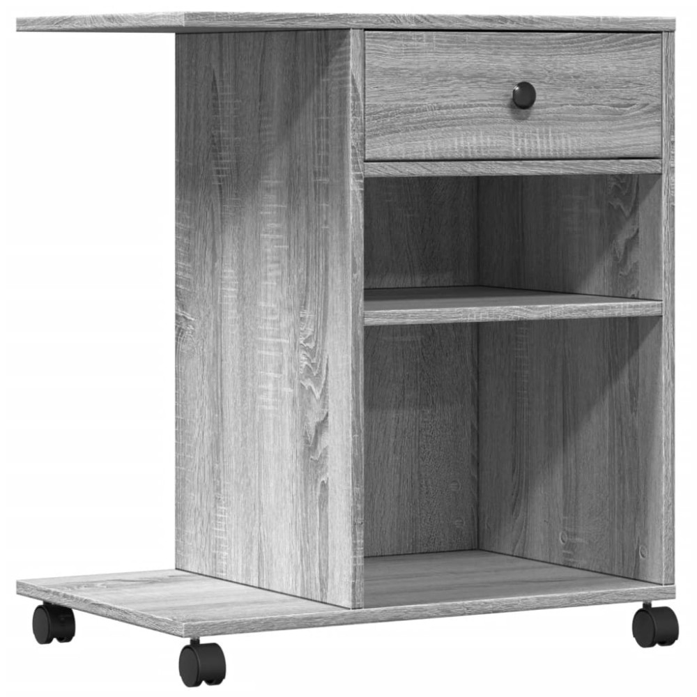 Produktbild för Skrivarställ med hjul grå sonoma 60x40x68,5 cm