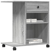 Produktbild för Skrivarställ med hjul grå sonoma 60x40x68,5 cm