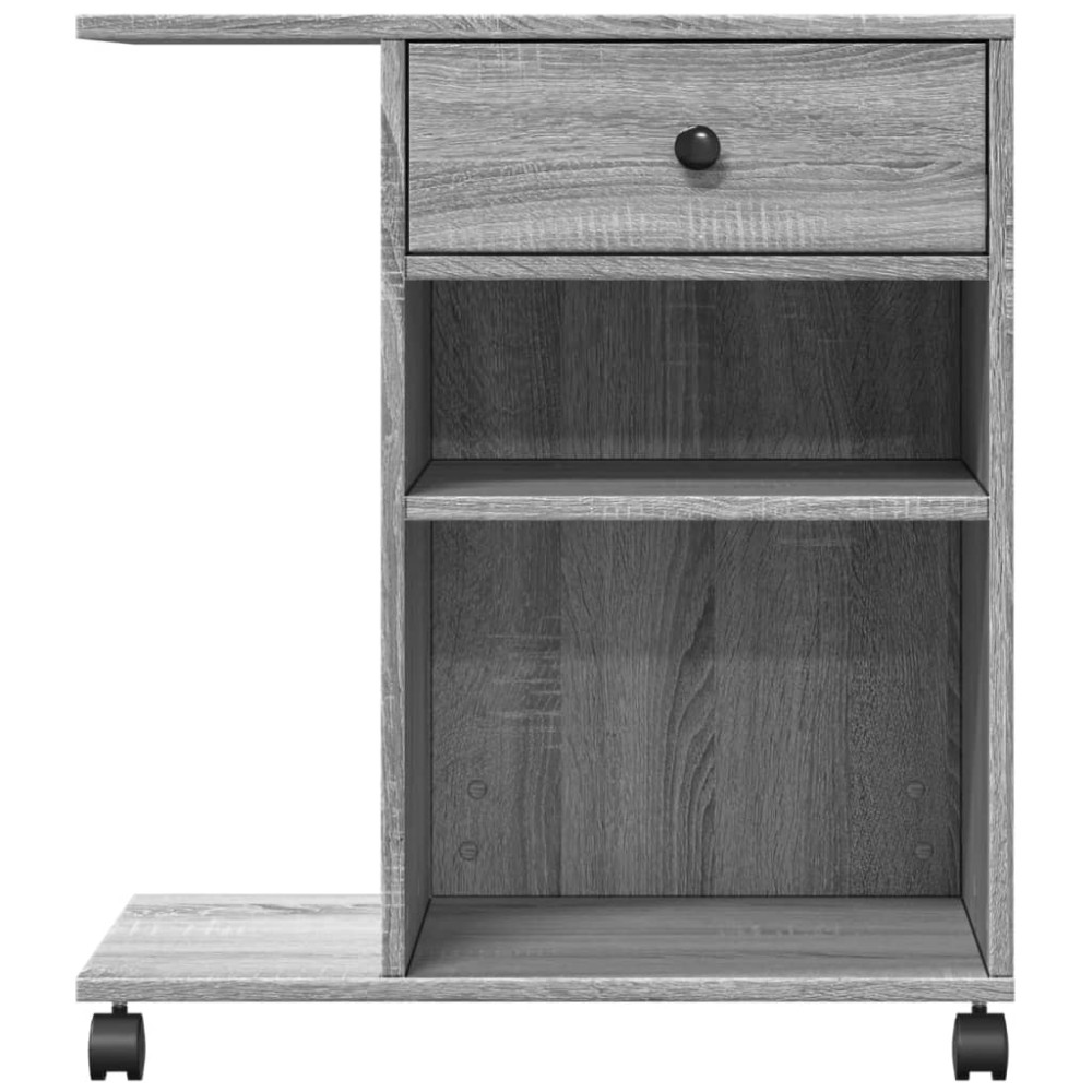 Produktbild för Skrivarställ med hjul grå sonoma 60x40x68,5 cm