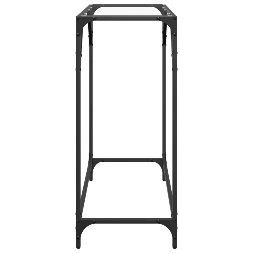 Produktbild för Konsolbord med transparent glasskiva 80x35x81 cm stål