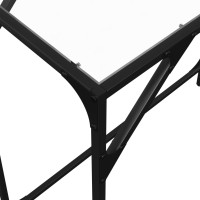 Produktbild för Konsolbord med transparent glasskiva 80x35x81 cm stål