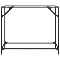 Produktbild för Konsolbord med transparent glasskiva 98x35x81 cm stål
