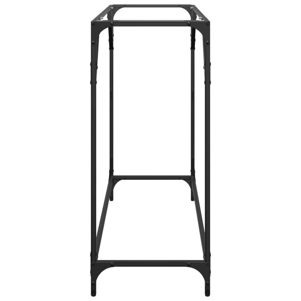 Produktbild för Konsolbord med transparent glasskiva 98x35x81 cm stål