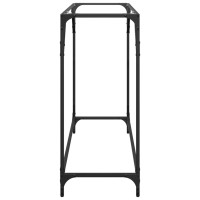 Produktbild för Konsolbord med transparent glasskiva 98x35x81 cm stål