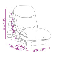 Produktbild för Futonbäddsoffa med madrass vit 60x206x11 cm massiv furu