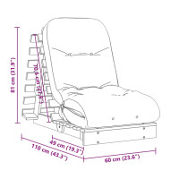 Produktbild för Futonbäddsoffa med madrass vaxad brun 60x206x11 cm massiv furu