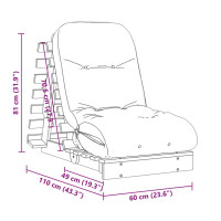 Produktbild för Futonbäddsoffa med madrass 60x206x11 cm impregnerad furu
