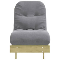 Produktbild för Futonbäddsoffa med madrass 60x206x11 cm impregnerad furu