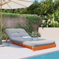 Produktbild för Futonbäddsoffa med madrass vaxad brun 80x206x11 cm massiv furu