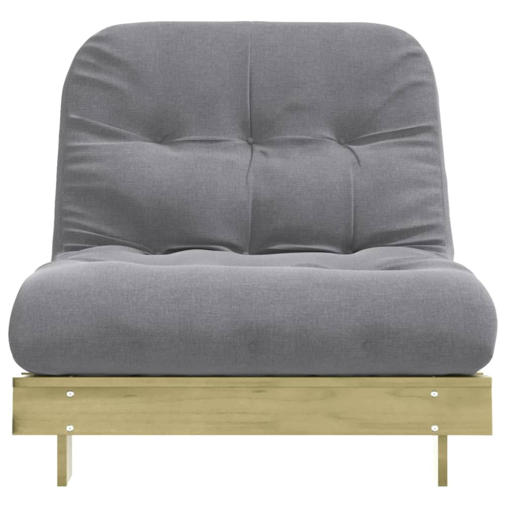 Produktbild för Futonbäddsoffa med madrass 80x206x11 cm impregnerad furu