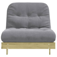 Produktbild för Futonbäddsoffa med madrass 80x206x11 cm impregnerad furu
