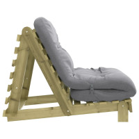 Produktbild för Futonbäddsoffa med madrass 80x206x11 cm impregnerad furu