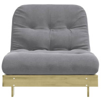 Produktbild för Futonbäddsoffa med madrass 90x206x11 cm impregnerad furu