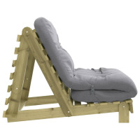 Produktbild för Futonbäddsoffa med madrass 90x206x11 cm impregnerad furu
