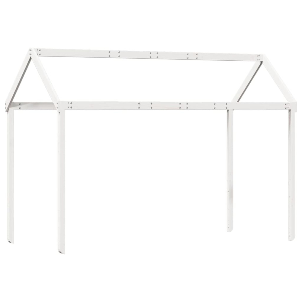 Produktbild för Tak till barnsäng vit 217x85,5x154 cm massiv furu