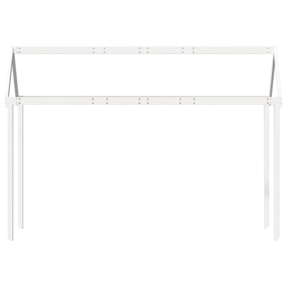 Produktbild för Tak till barnsäng vit 217x85,5x154 cm massiv furu