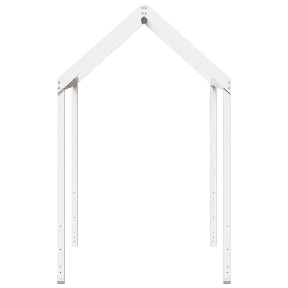 Produktbild för Tak till barnsäng vit 217x85,5x154 cm massiv furu