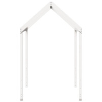 Produktbild för Tak till barnsäng vit 217x85,5x154 cm massiv furu