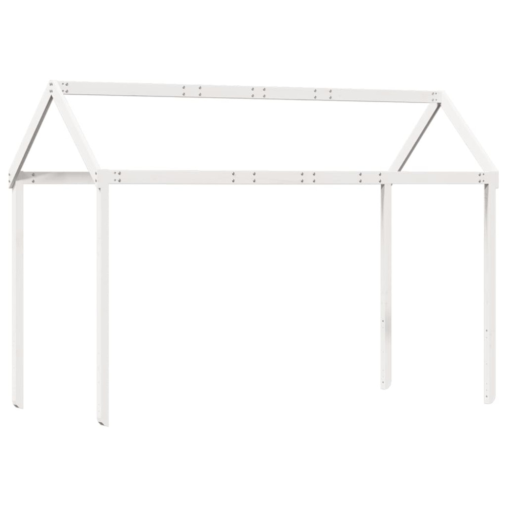 Produktbild för Tak till barnsäng vit 217x85,5x154 cm massiv furu