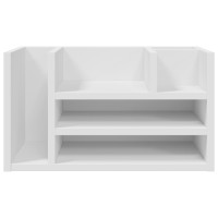 Produktbild för Skrivbordshyllor vit 44,5x24x25 cm konstruerat trä