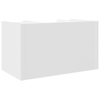 Produktbild för Skrivbordshyllor vit 44,5x24x25 cm konstruerat trä