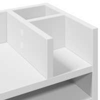 Produktbild för Skrivbordshyllor vit 44,5x24x25 cm konstruerat trä
