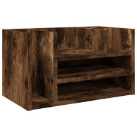 Produktbild för Skrivbordshyllor rökfärgad ek 44,5x24x25 cm konstruerat trä