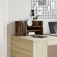 Produktbild för Skrivbordshyllor rökfärgad ek 44,5x24x25 cm konstruerat trä