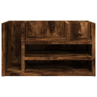 Produktbild för Skrivbordshyllor rökfärgad ek 44,5x24x25 cm konstruerat trä