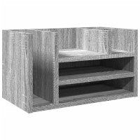 Produktbild för Skrivbordshyllor grå sonoma 44,5x24x25 cm konstruerat trä