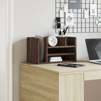 Produktbild för Skrivbordshyllor brun ek 44,5x24x25 cm konstruerat trä