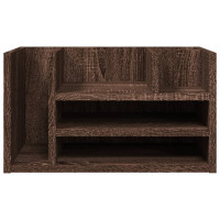 Produktbild för Skrivbordshyllor brun ek 44,5x24x25 cm konstruerat trä