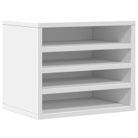 Produktbild för Skrivbordshyllor vit 36x26x29,5 cm konstruerat trä