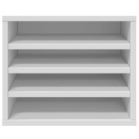 Produktbild för Skrivbordshyllor vit 36x26x29,5 cm konstruerat trä