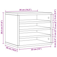 Produktbild för Skrivbordshyllor sonoma-ek 36x26x29,5 cm konstruerat trä