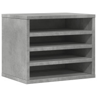 Produktbild för Skrivbordshyllor betonggrå 36x26x29,5 cm konstruerat trä