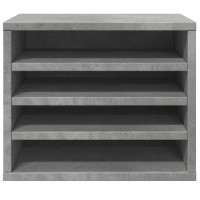 Produktbild för Skrivbordshyllor betonggrå 36x26x29,5 cm konstruerat trä
