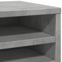 Produktbild för Skrivbordshyllor betonggrå 36x26x29,5 cm konstruerat trä