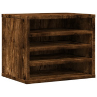 Produktbild för Skrivbordshyllor rökfärgad ek 36x26x29,5 cm konstruerat trä