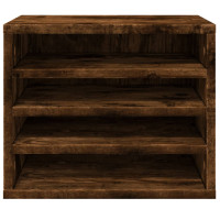 Produktbild för Skrivbordshyllor rökfärgad ek 36x26x29,5 cm konstruerat trä
