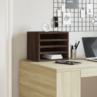 Produktbild för Skrivbordshyllor brun ek 36x26x29,5 cm konstruerat trä