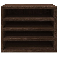 Produktbild för Skrivbordshyllor brun ek 36x26x29,5 cm konstruerat trä