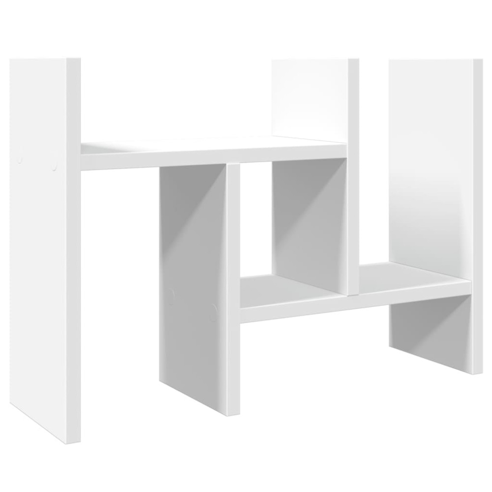 Produktbild för Skrivbordshylla vit 34,5x15,5x35,5 cm konstruerat trä