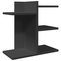 Produktbild för Skrivbordshyllor svart 42x21,5x42 cm konstruerat trä