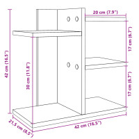 Produktbild för Skrivbordshyllor betonggrå 42x21,5x42 cm konstruerat trä