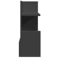 Produktbild för Skrivbordshyllor svart 49x20x52,5 cm konstruerat trä