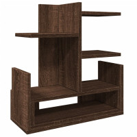 Produktbild för Skrivbordshyllor brun ek 49x20x52,5 cm konstruerat trä